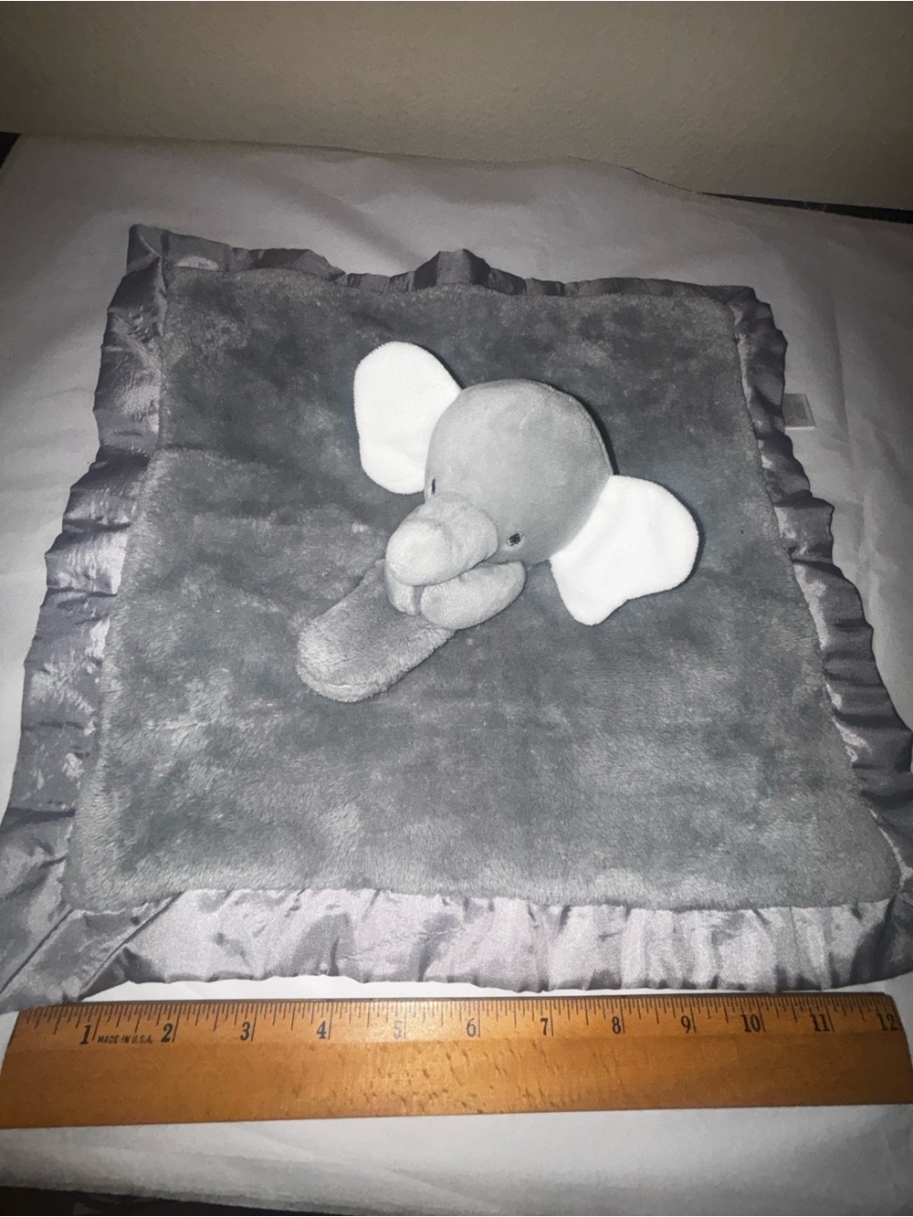 Replacement Lovey Carters Gray Elephant Plush Security Blanket Lovey